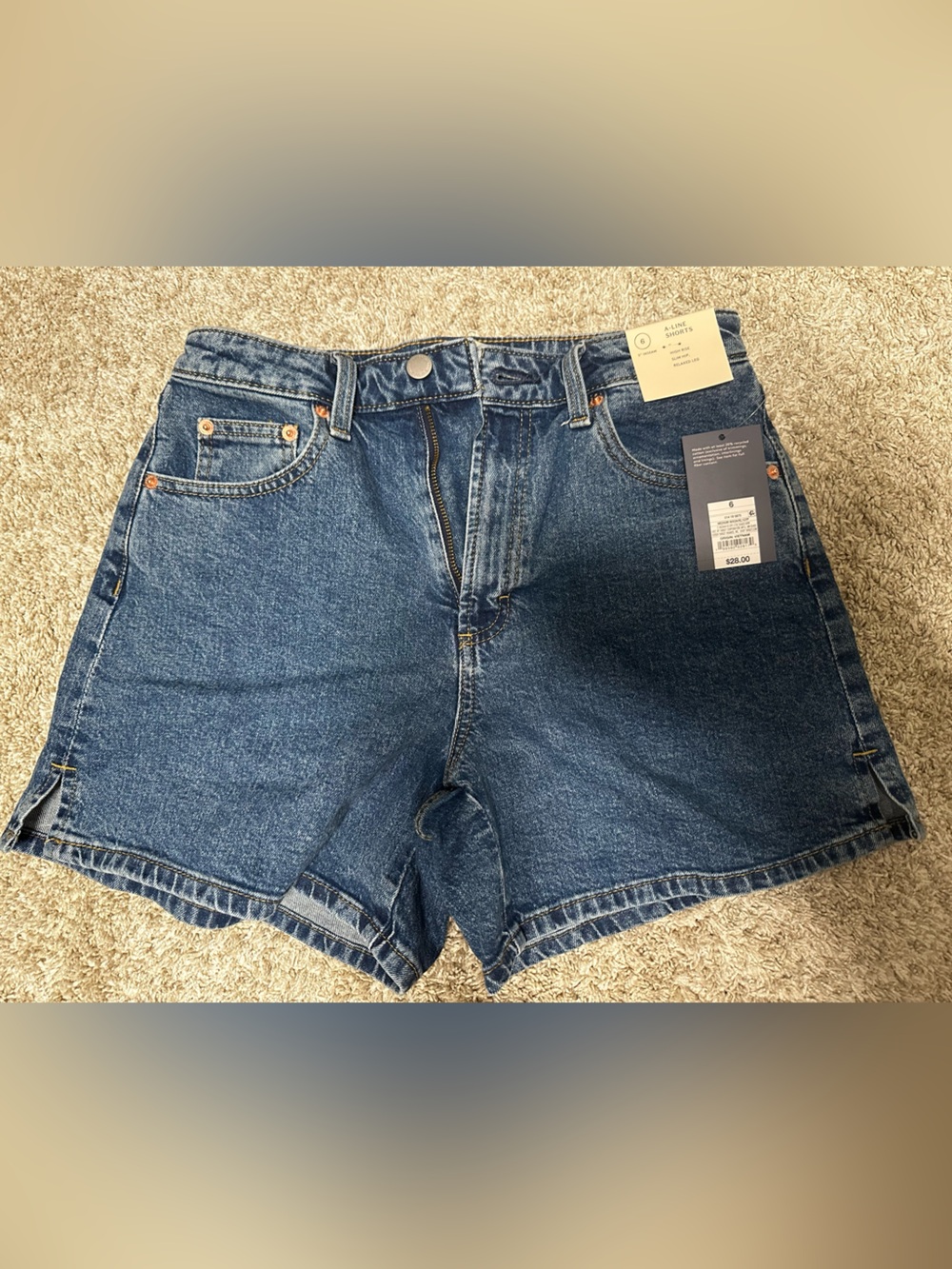 Classic High-Waist Denim Shorts A-line Target